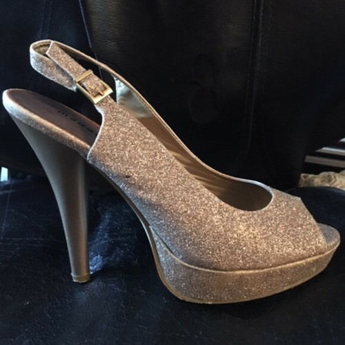 Gold Glitter Shoe - Madden Girl Oakland Slingback Platform Heel - photo 2