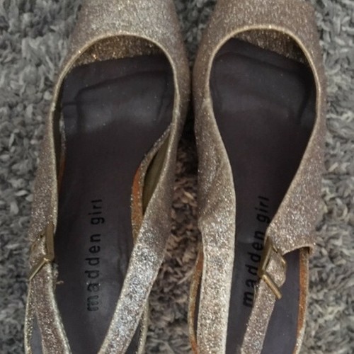 Gold Glitter Shoe - Madden Girl Oakland Slingback Platform Heel - photo 3