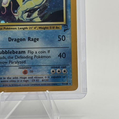 Gyarados 6/130 Holo – Base Set 2 – 2000 Pokémon TCG - photo 3