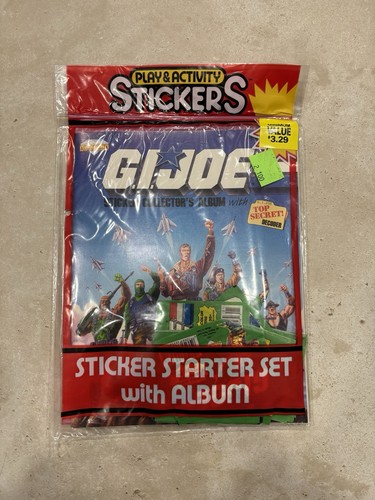 Vintage G.I. Joe Sticker Starter Set w Album Sealed