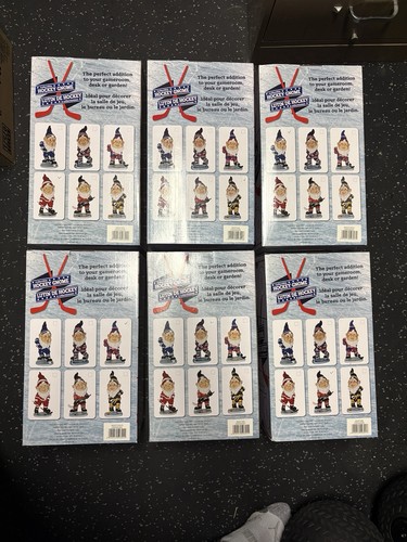 Complete Set 6 Collectible Hockey NHL Gnomes Figures Boxed - photo 2