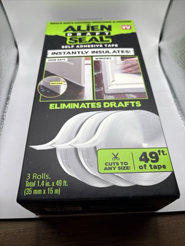 Alien Draft Seal Self Adhesive Insulation Tape 3 Rolls 49ft