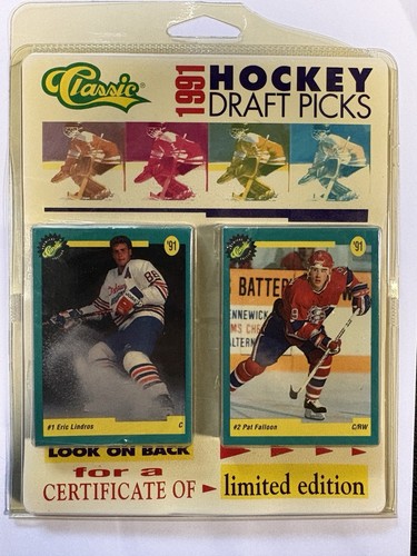 1991 Classic Eric Lindros #1 Pat Falloon #2 Sealed Pack