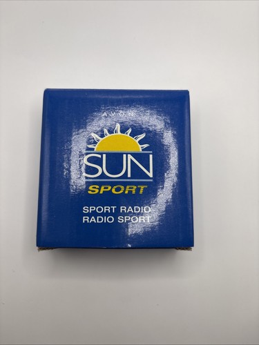 Vintage Avon Sun Sport Radio Blue Yellow Original Box