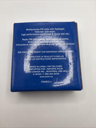 Vintage Avon Sun Sport Radio Blue Yellow Original Box - photo 2