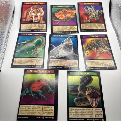 Weird N Wild Creatures Trading Cards Lot of 8 Vintage Monster An