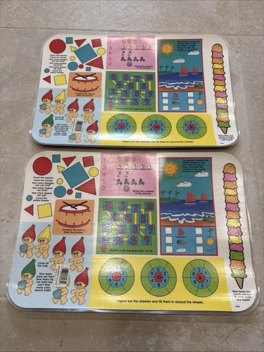 Vintage Troll Laminated Placemats Set of 2 Alphabet Numbers - photo 2