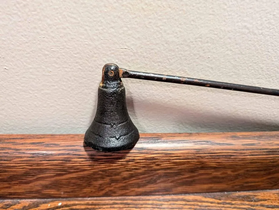 Vintage UPcycled Bobbin Spindle Candle snuffer wood thumbnail