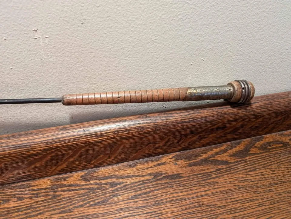 Vintage UPcycled Bobbin Spindle Candle snuffer wood image indicator(4)