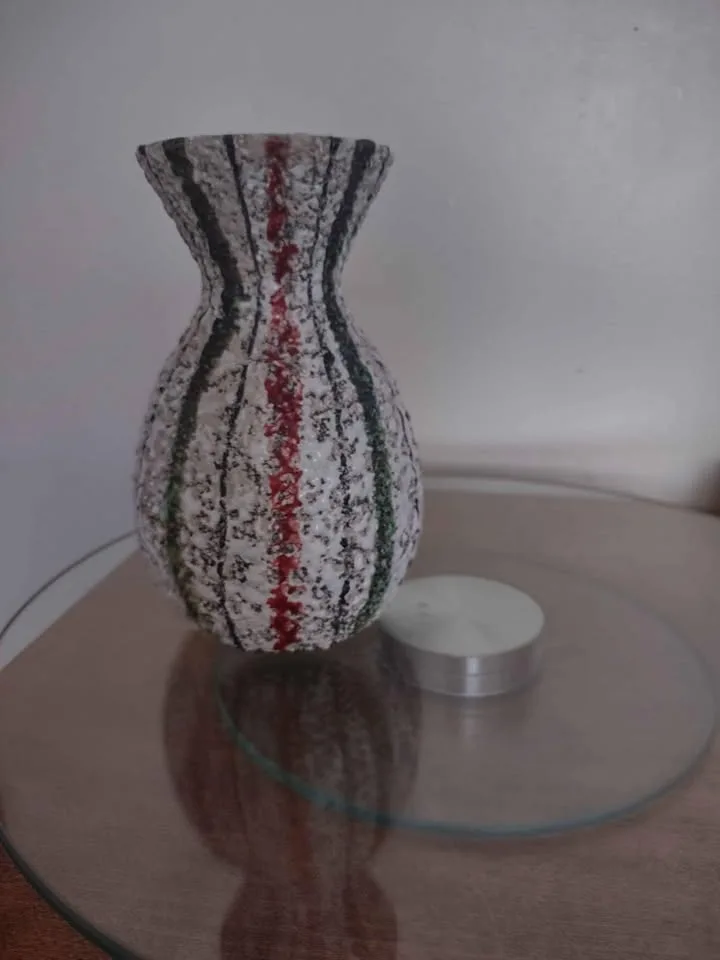 Cute MCM Vintage Italian Textured Lava Vase image indicator(2)