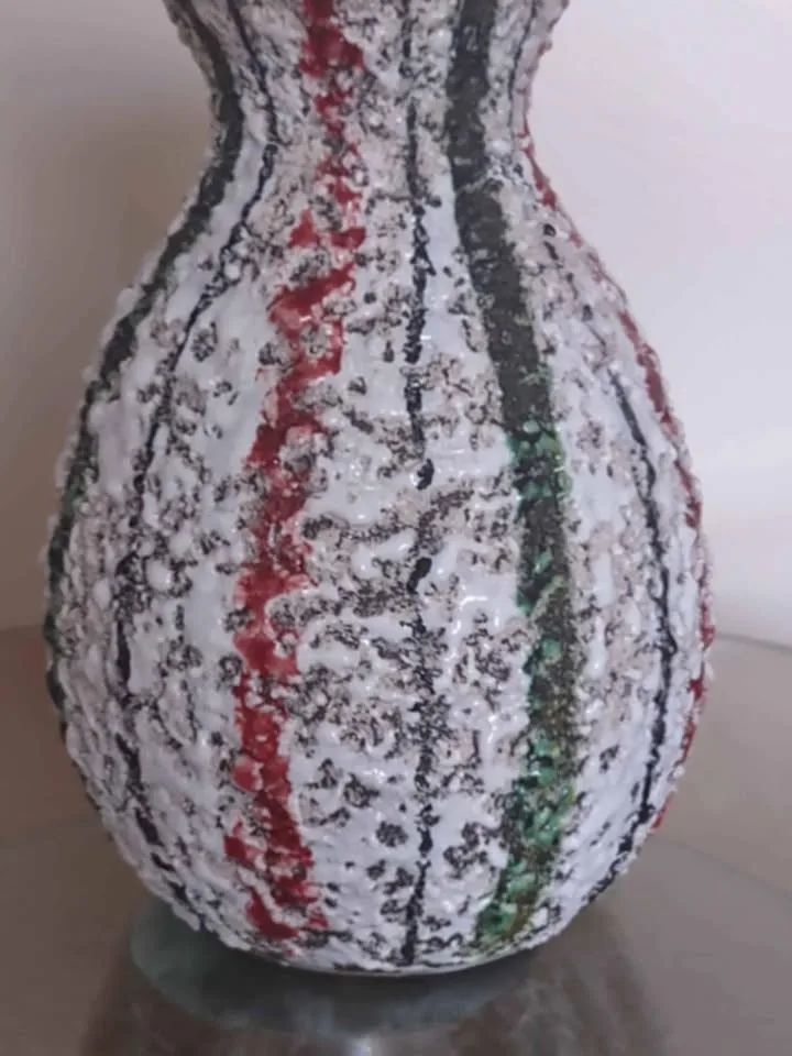 Cute MCM Vintage Italian Textured Lava Vase image indicator(3)