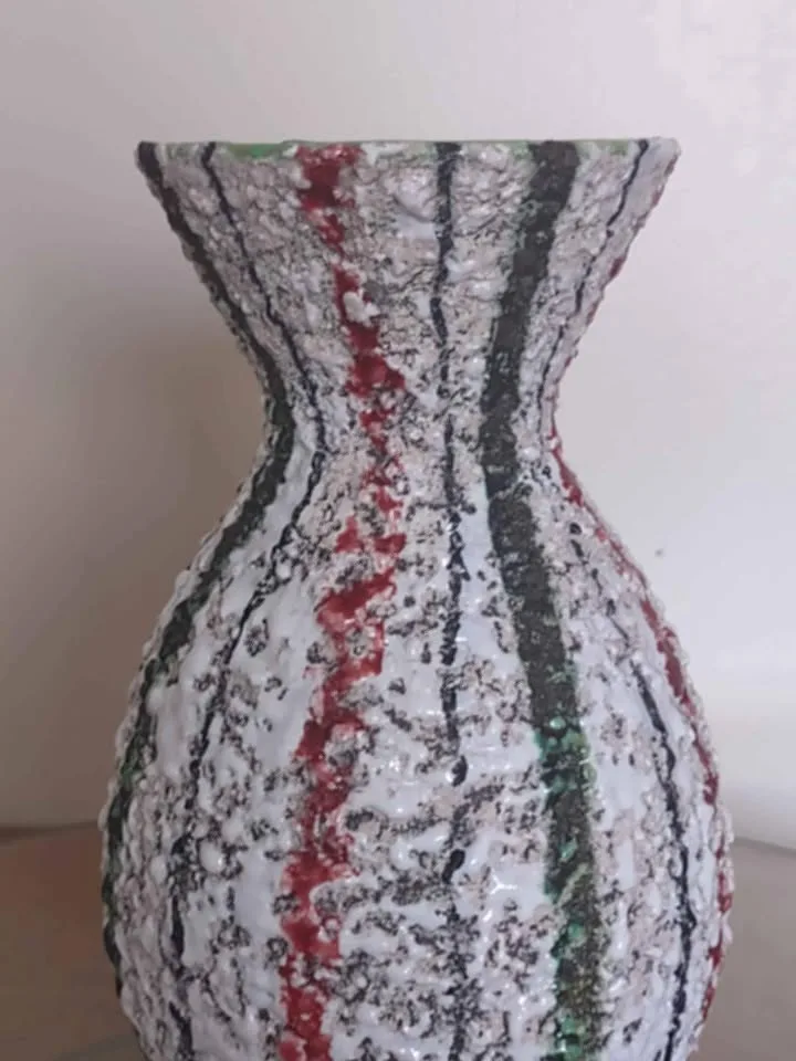 Cute MCM Vintage Italian Textured Lava Vase image indicator(4)