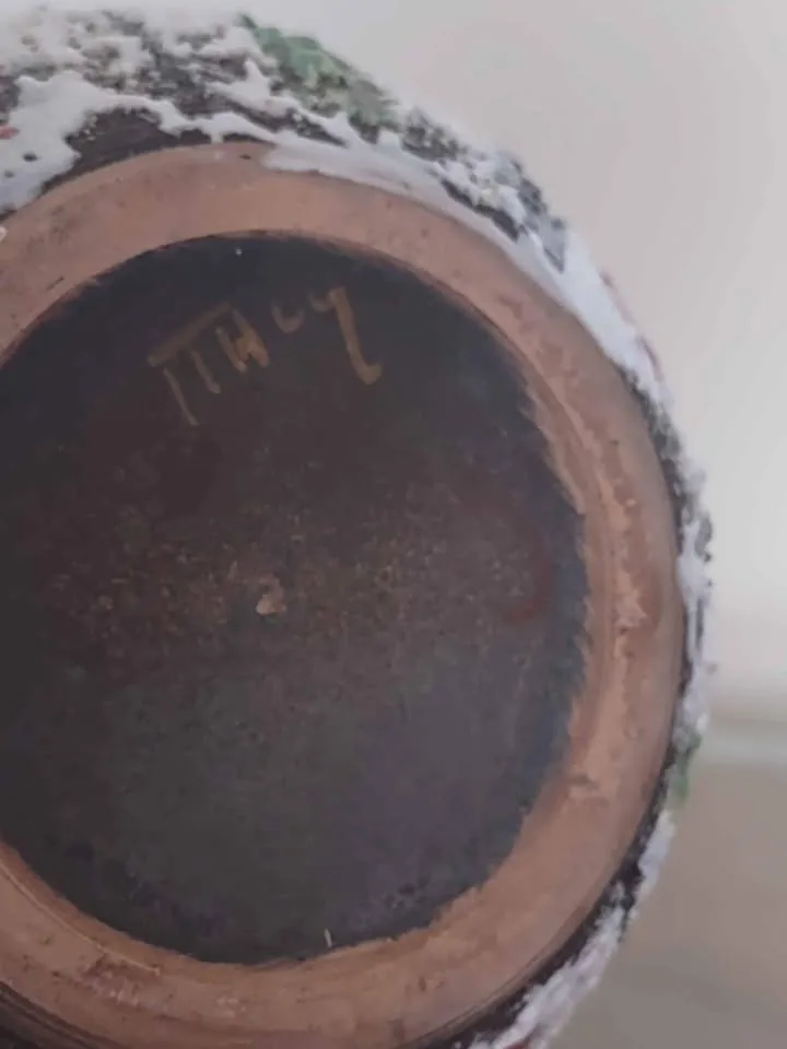 Cute MCM Vintage Italian Textured Lava Vase image indicator(6)