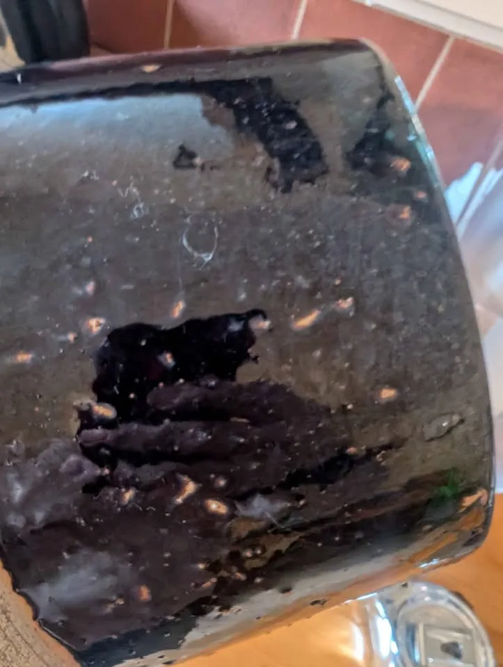 Antique Brown stoneware crock plant pot with salt glaze image indicator(7)