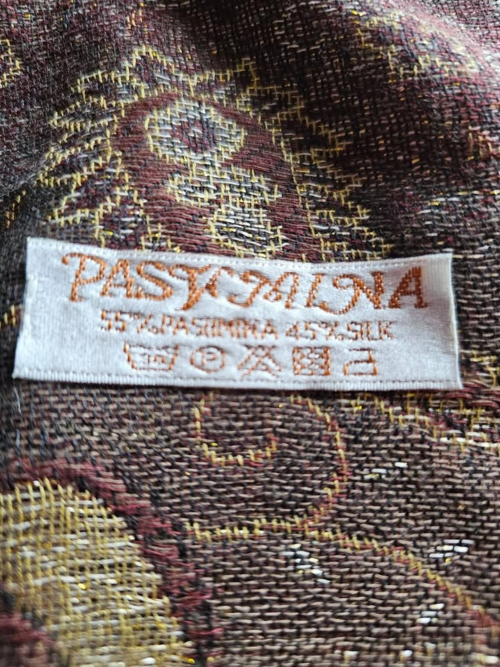 $18 OBO brown tones paisley pashmina / scarf - photo 4