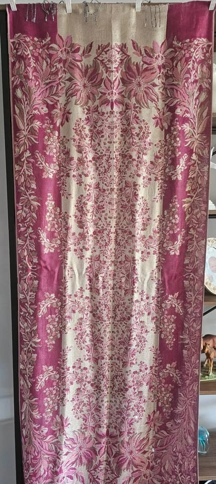 $18 OBO Pashmina scarf - pink, burgundy, gold - photo 2