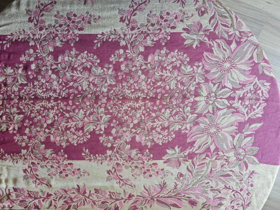 $18 OBO Pashmina scarf - pink, burgundy, gold - photo 3
