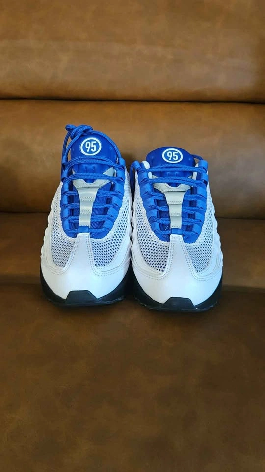 Nike Air Max 95 BB SE LTR (GS) Size 6Y - White/Racer Blue - photo 2
