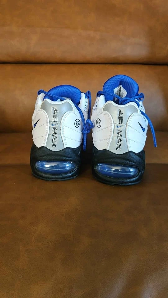 Nike Air Max 95 BB SE LTR (GS) Size 6Y - White/Racer Blue - photo 4