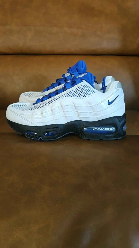 Nike Air Max 95 BB SE LTR (GS) Size 6Y - White/Racer Blue - photo 5
