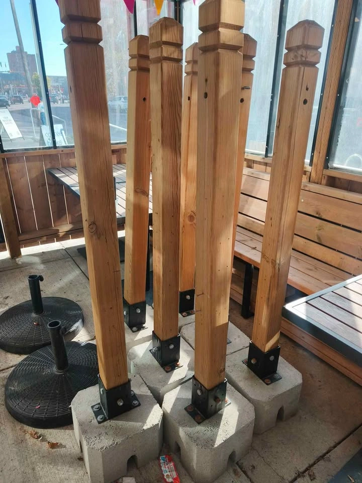 Wooden Posts with Concrete Deck Blocks - photo 2