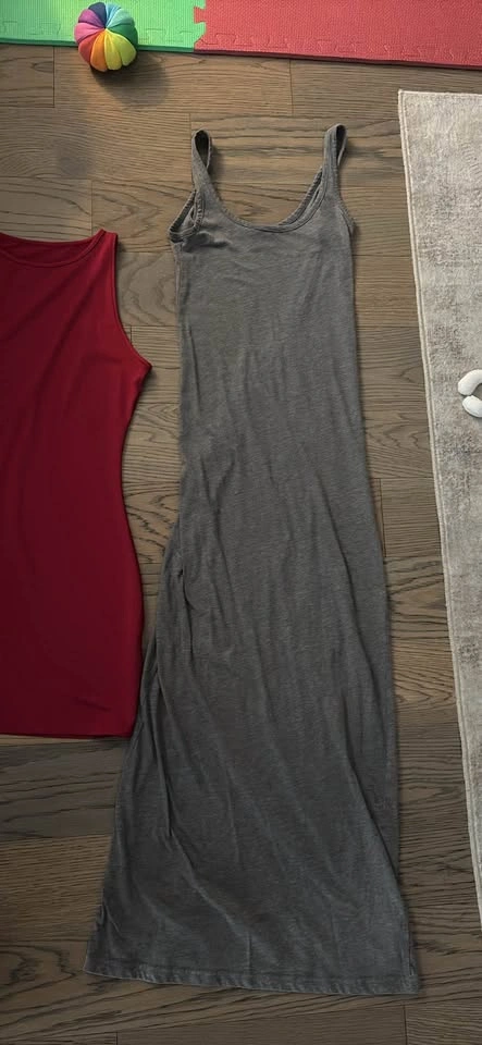 Vero Moda Grey Maxi Dress & Red Mini Dress Bundle - photo 3