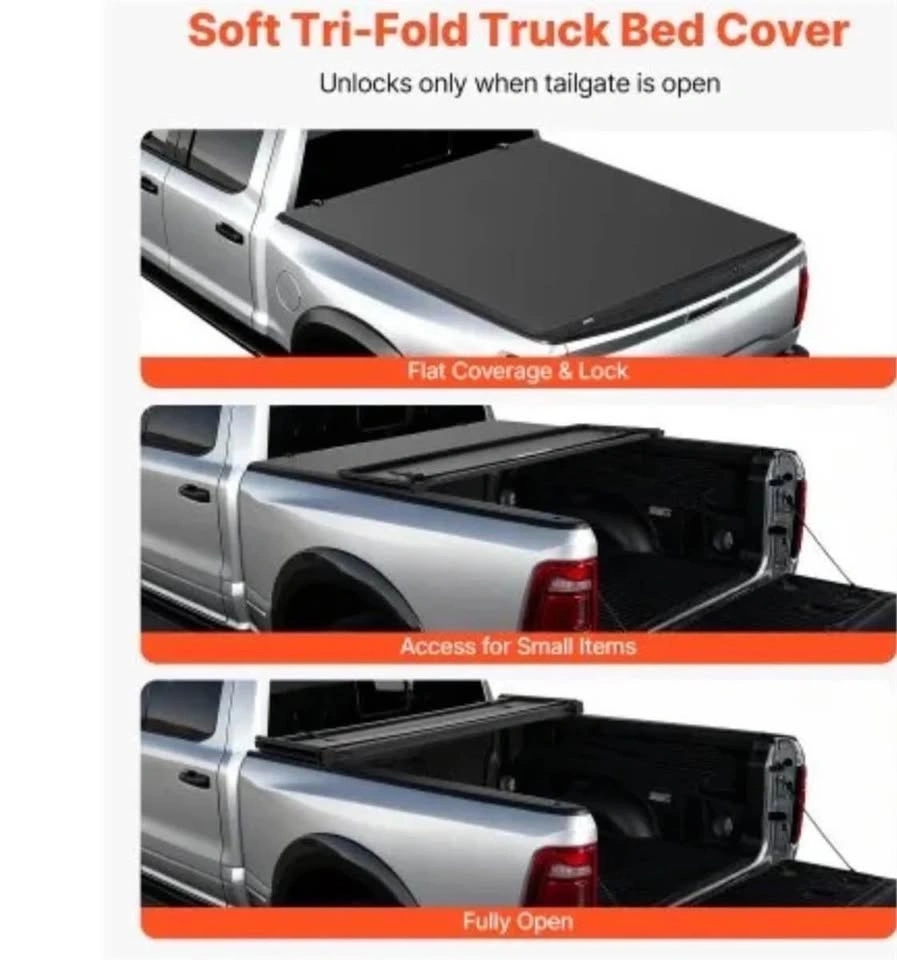 VEVOR Soft Tri-Fold Truck Bed Cover - photo 2