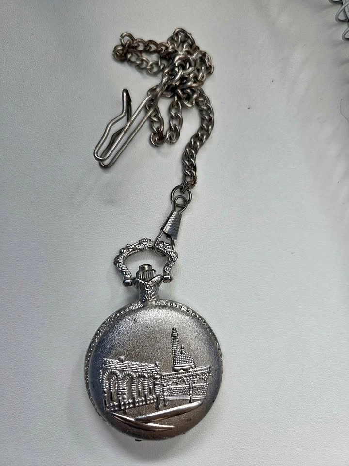 OK Quartz Pocket Watch with Chain