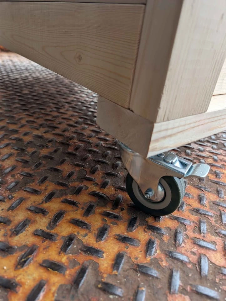 Handmade Wooden Mobile Workbench with Casters - photo 3