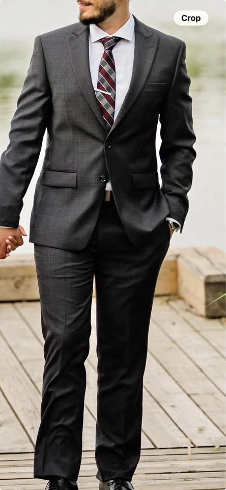 Charcoal Calvin Klein Slim Fit Suit (42R jacket, 36W pants)