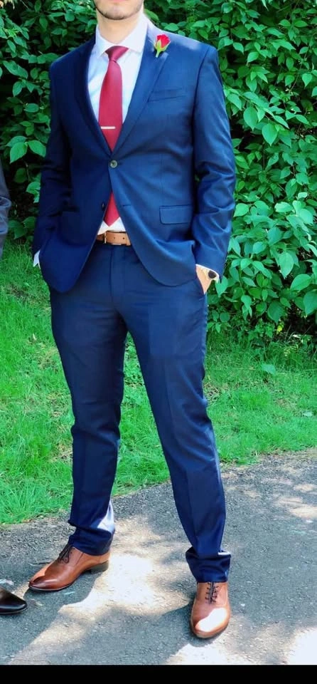 Royal Blue Joseph Abboud JOE Skinny Fit Suit (2-Piece) | 42R