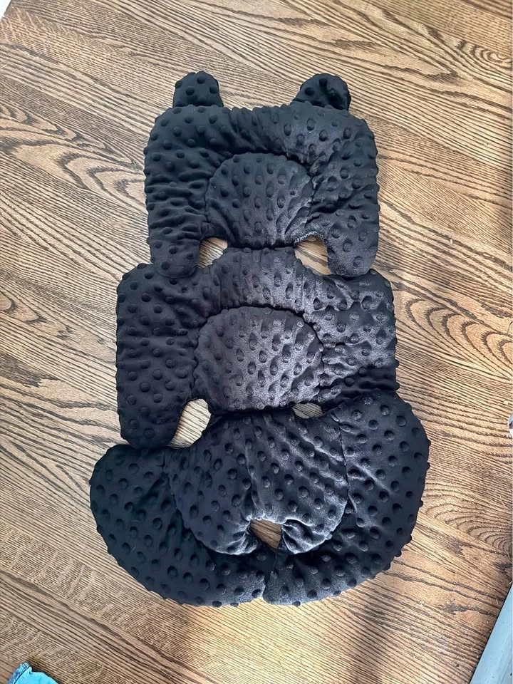 Black Minky Universal Baby Car Seat and Stroller Liner