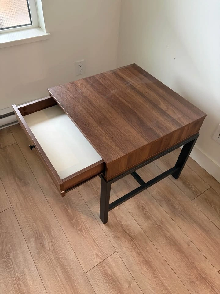 Solid wood console table with drawer - photo 2