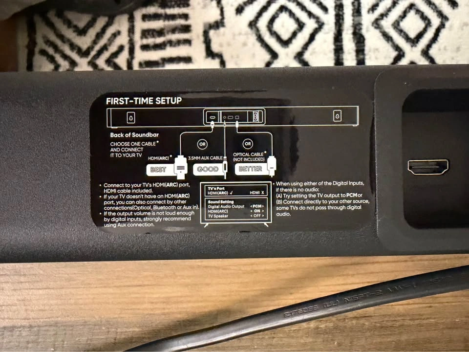 onn. 32" TV Soundbar with Bluetooth, Remote & HDMI Cable - photo 5