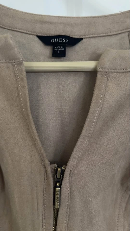 Guess Faux Suede Peplum Top Size S - photo 2