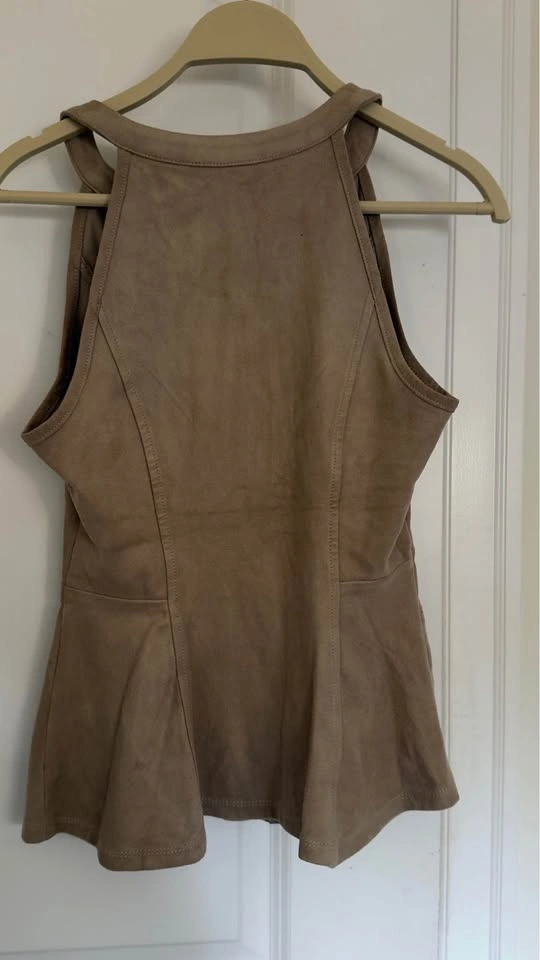 Guess Faux Suede Peplum Top Size S - photo 3