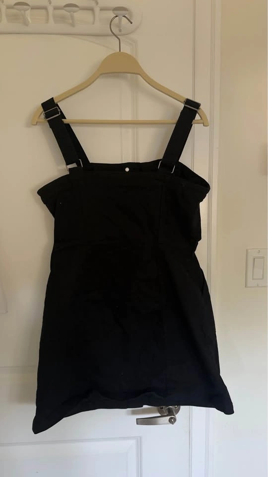 H&M Divided Black Button-Down Denim Dress Size 8 - photo 3