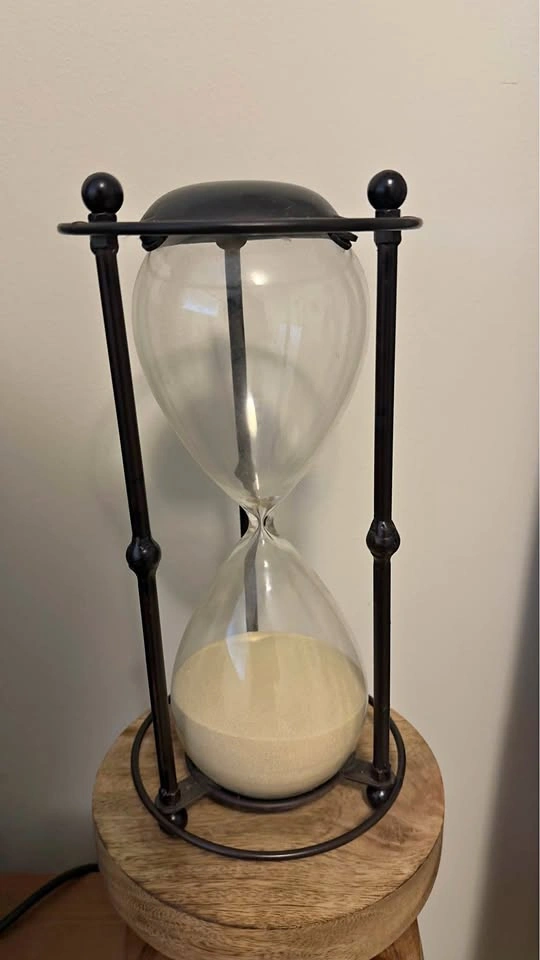 Vintage Style Metal Hourglass