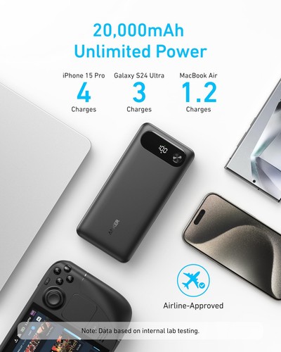 Anker Power Bank (20K, 87W, Built-In USB-C Cable) - photo 5