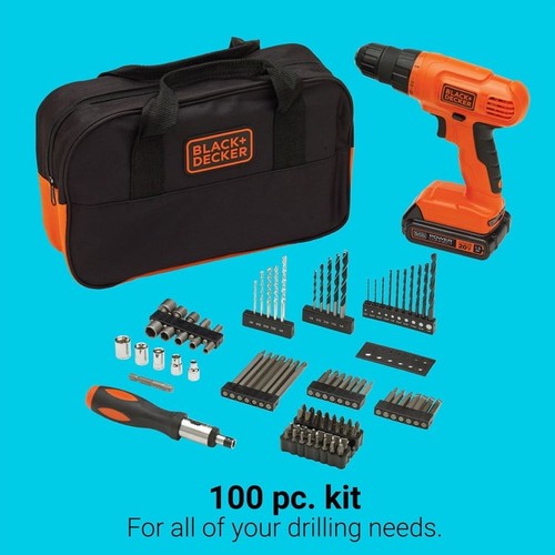 BLACK+DECKER 20V MAX Cordless Drill Driver & 100-Piece Kit - photo 4