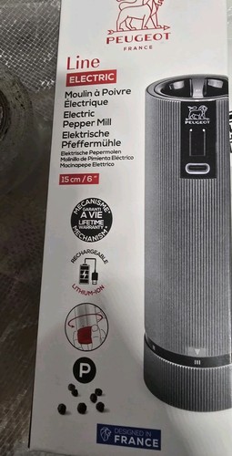 Peugeot Line Electric Rechargeable Pepper Mill 6" Gray - photo 5