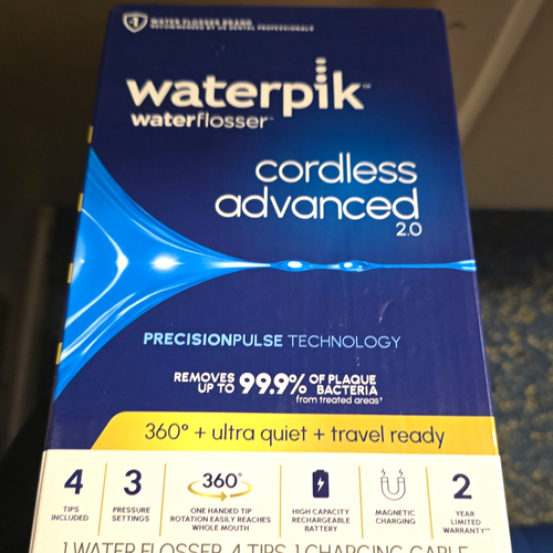 Waterpik Cordless Advanced 2.0 Water Flosser WP-580CD Blue