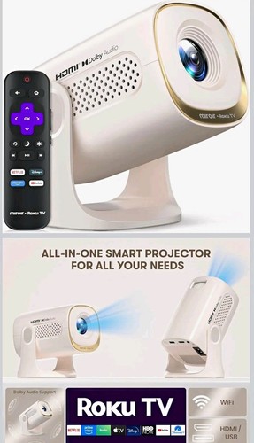 Miroir RK100 Roku TV Smart Desktop Projector 720p Dolby Audio Au - photo 2