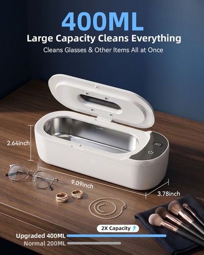 KUNPHY SC-200 UV Ultrasonic Cleaner 400mL Capacity LED Display - photo 3