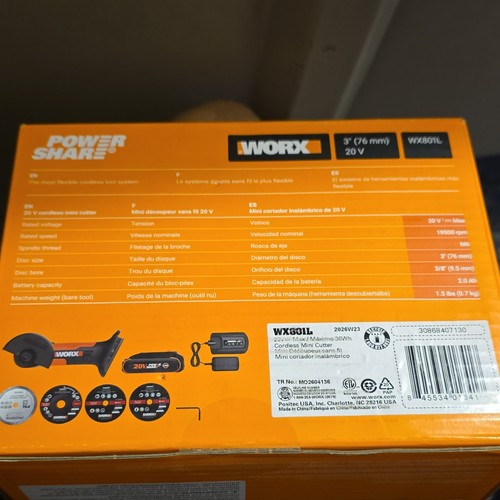 WORX WX801L 20V Cordless Mini Cutter, 3 in Carbide Blade - photo 4