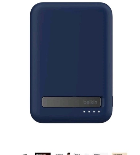 Belkin BoostCharge Pro Qi2 Magnetic Wireless Power Bank 10K Blue