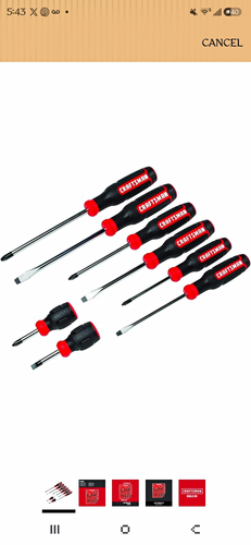 Craftsman 8-Piece Screwdriver Set + 16 oz Fiberglass Hammer - photo 2