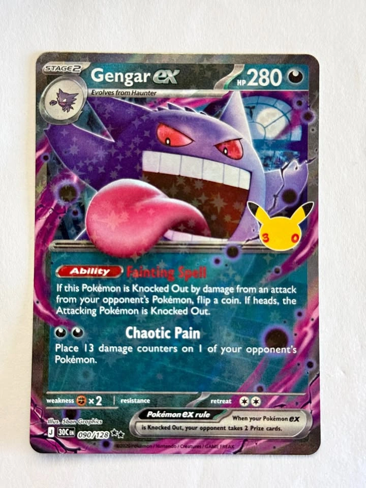 Gengar ex - 090/128 - ME: 30th Celebration (30C) Pokemon