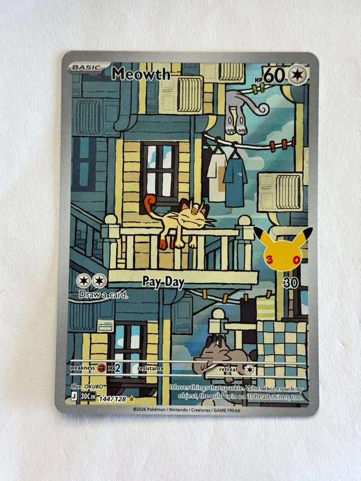 Meowth - 144/128 - ME: 30th Celebration (30C) Pokemon
