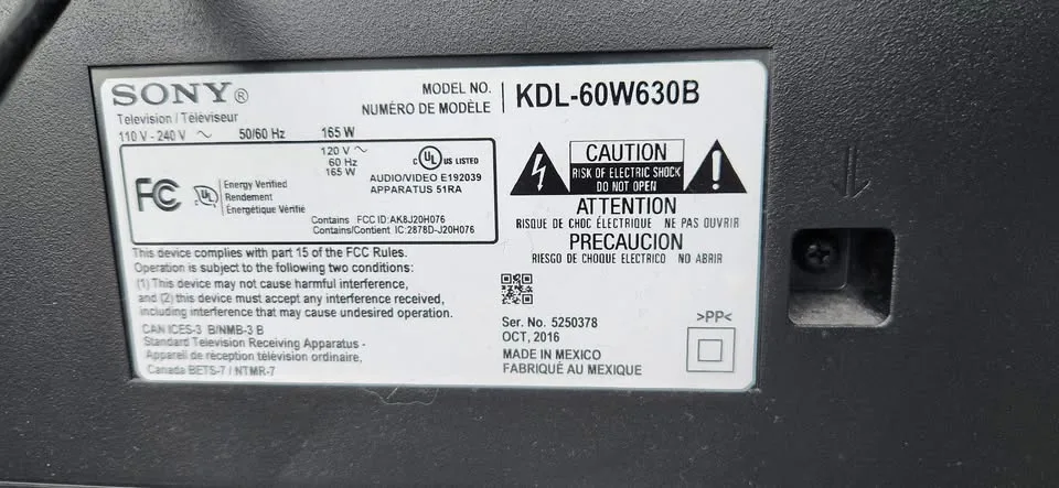 Sony 60” Smart LCD HDTV (KDL-60W630B) image indicator(5)
